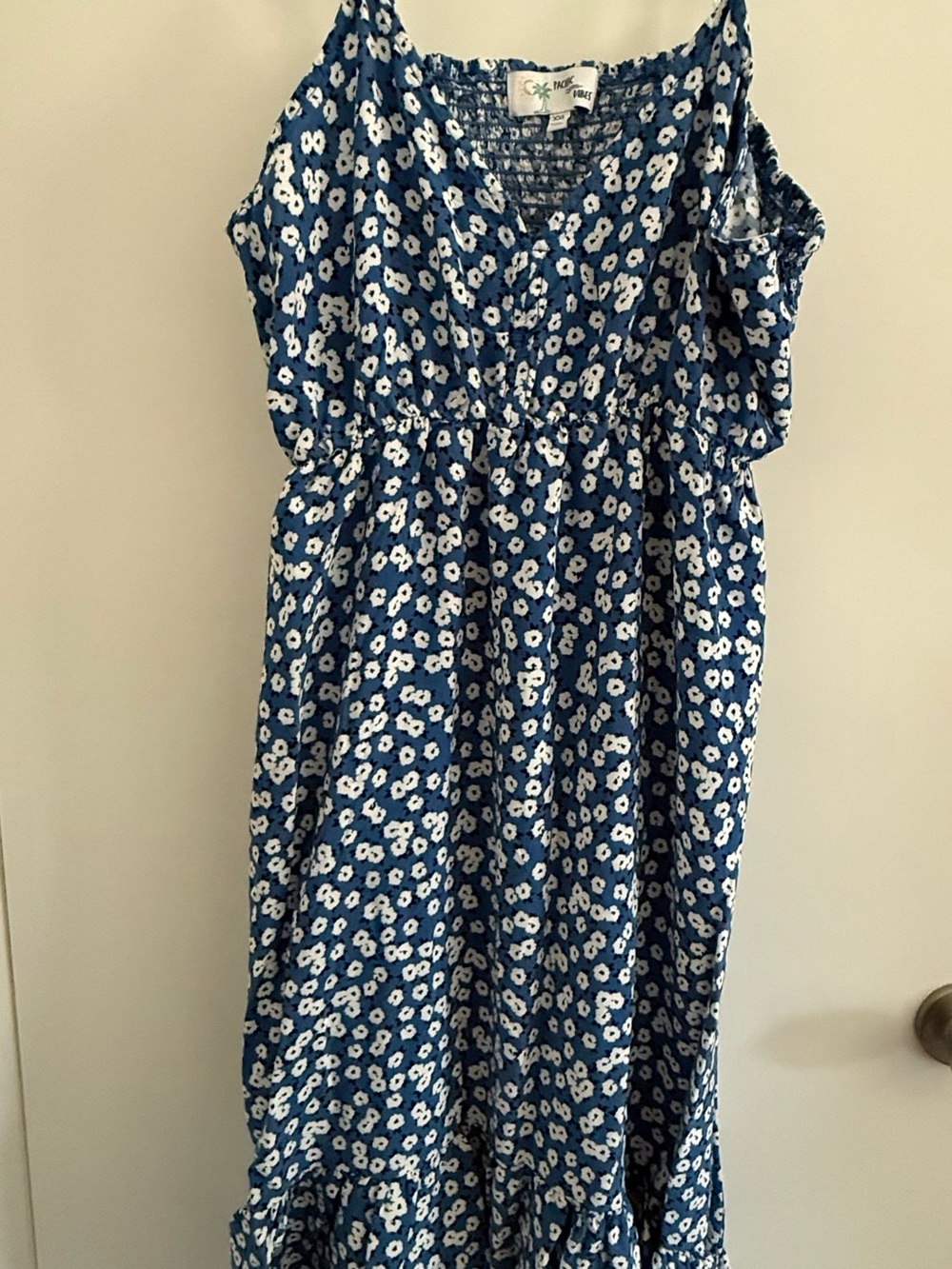 Blue Floral Kids Dress - pacific vibes